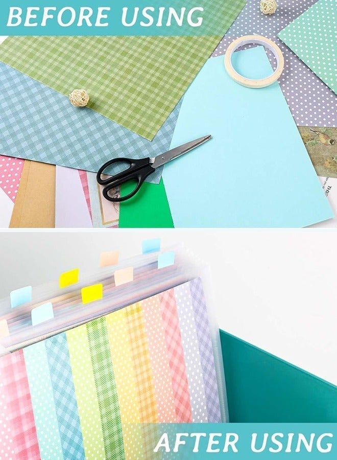 10 حقائب منظمة للملفات مقاومة للماء، مع 60 علامة فهرسة لاصقة، ومجلدات ملفات شفافة مقاس 12.6 بوصة × 13 بوصة، مناسبة لتنظيم اللوازم المدرسية والمكتبية. - Image 5